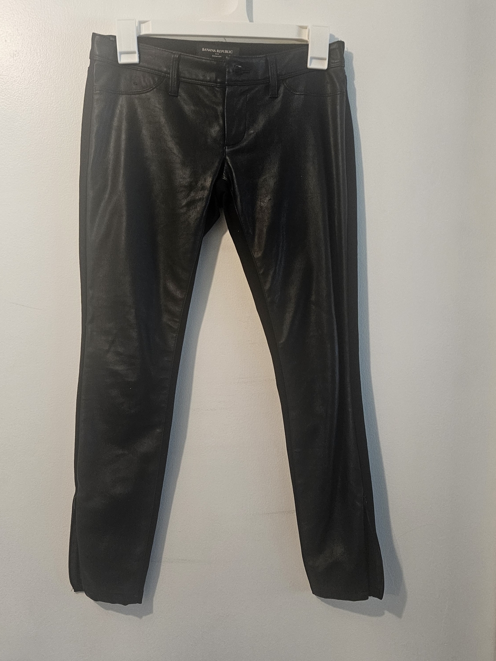 Banana Republic Faux Leather Skinny Pants - Black